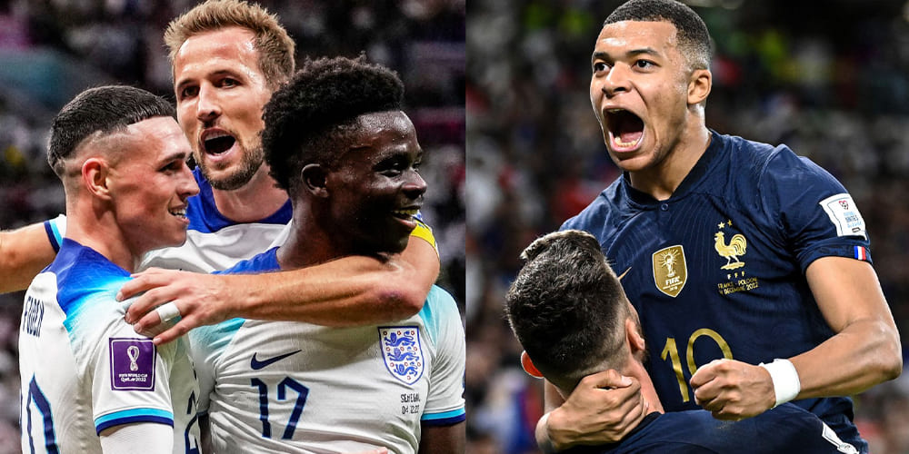 Cuộc đối đầu đội tuyển Anh- Pháp - dự đoán kèo trận tứ kết