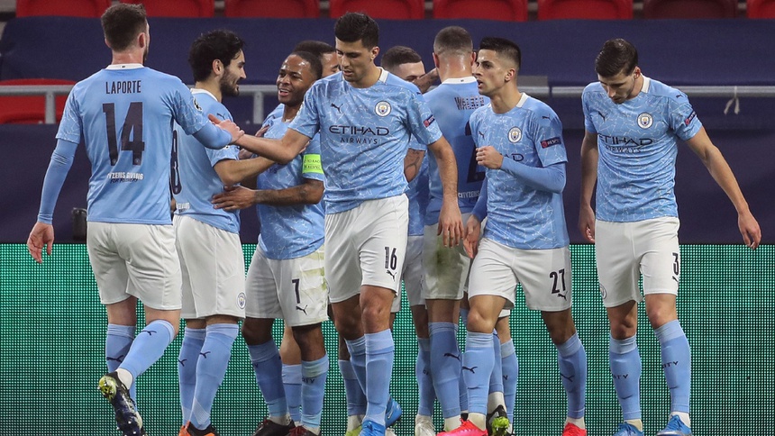 Man City giành ngôi đầu bảng xuất sắc với hiệp 2 bùng nổ