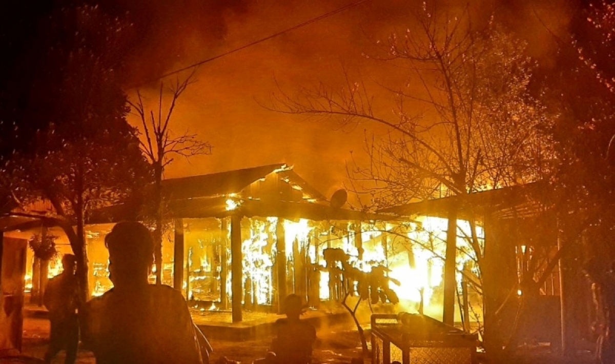 Nơi xảy ra vu cháy nhà gỗ lớn khiến 2 người tử vong